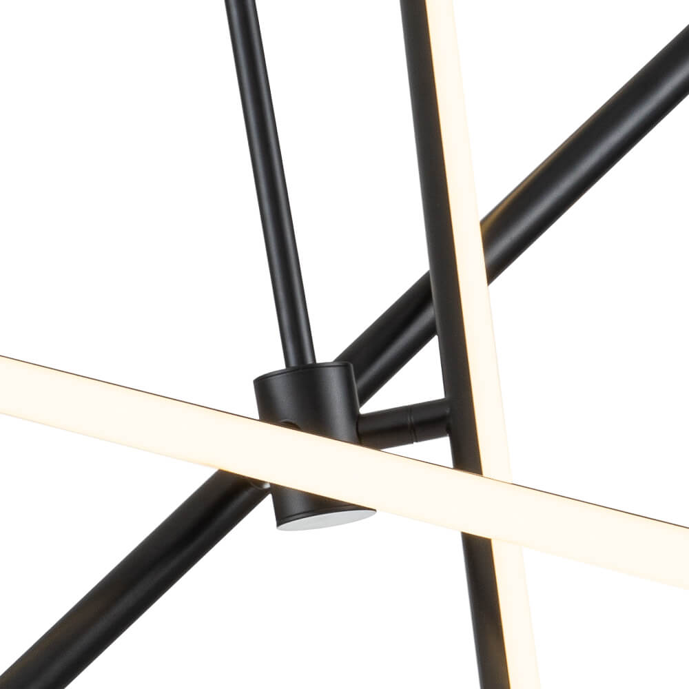 3-Light LED Tube Sputnik Chandelier