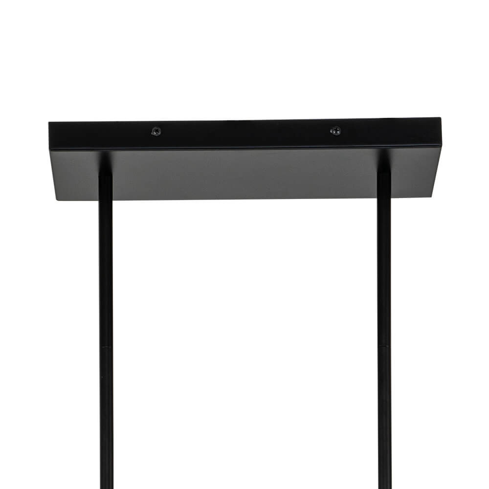 5-Light Glass Globe Island Linear Chandelier