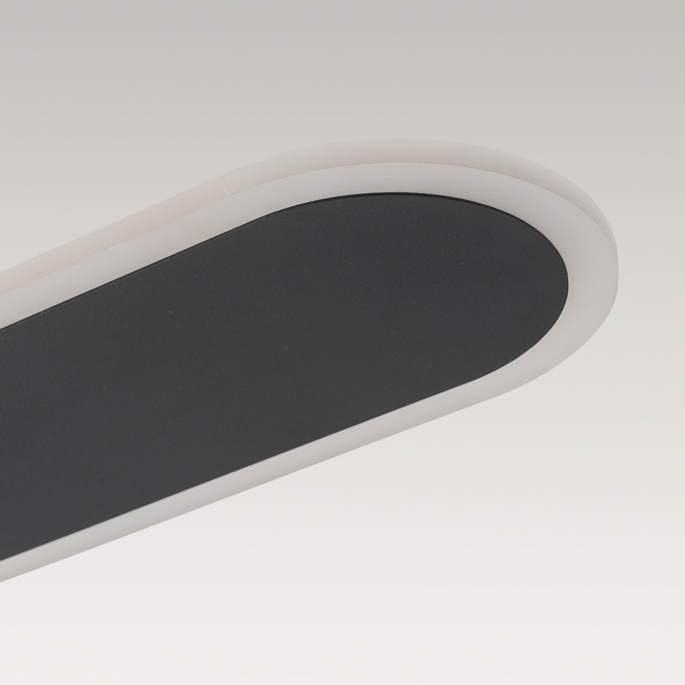 Contemporary Long Oval Warm Dimmable LED Ceiling Light