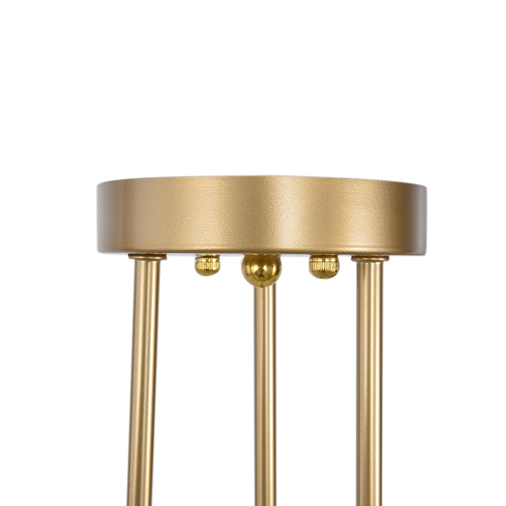 Mid-century Sputnik Semi Flush Mount Brass Chandelier