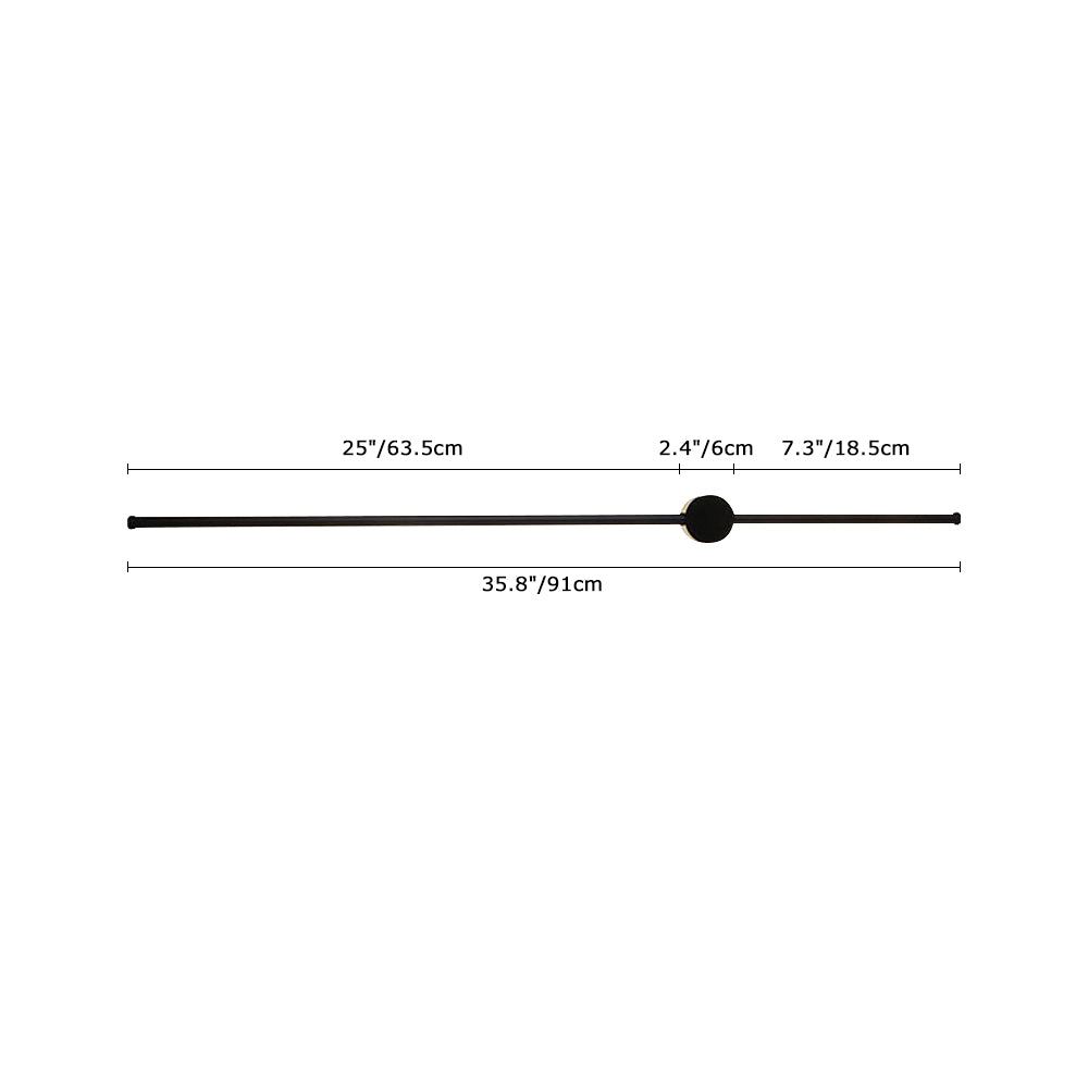 Minimalist LED Black Linear Wall Light