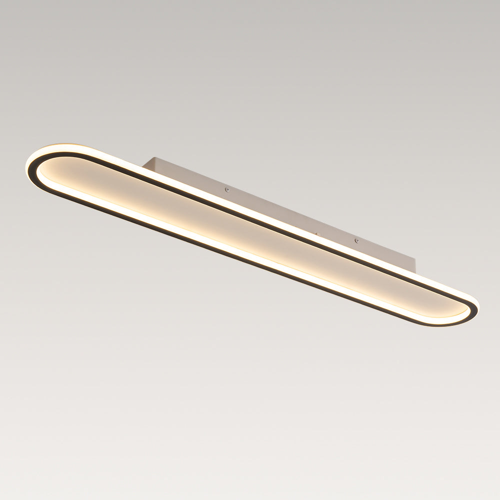 Minimalist Streamlined Oval Warm LED Ceiling Light