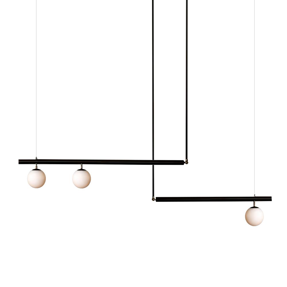 Kitchen Island Glass Globe Linear Chandelier
