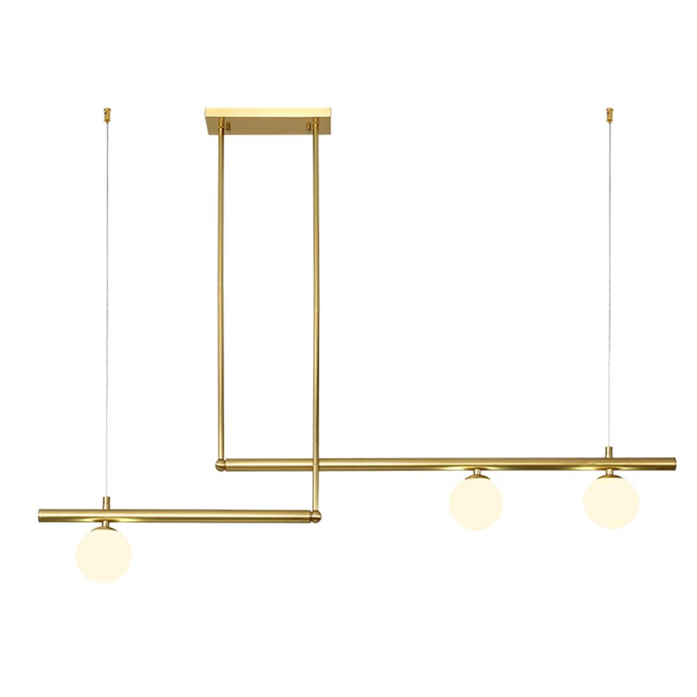 Kitchen Island Glass Globe Linear Chandelier