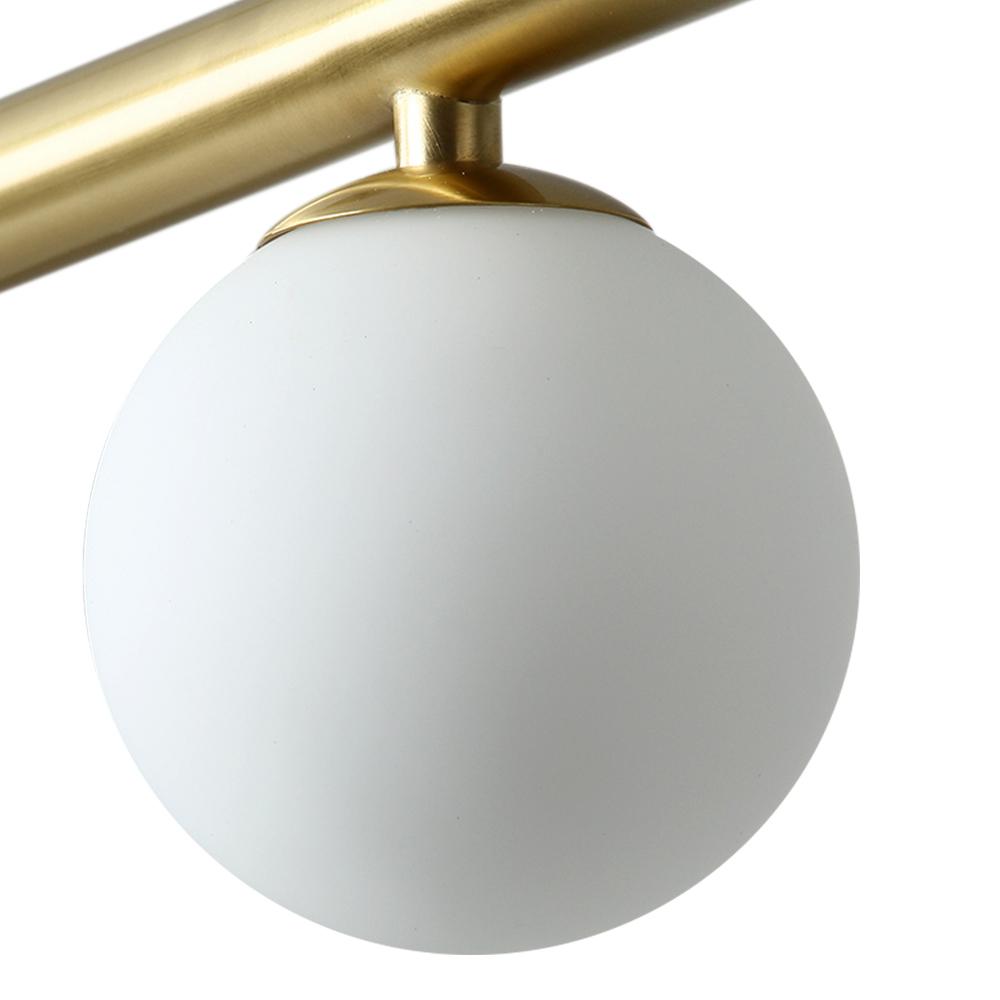 Kitchen Island Glass Globe Linear Chandelier
