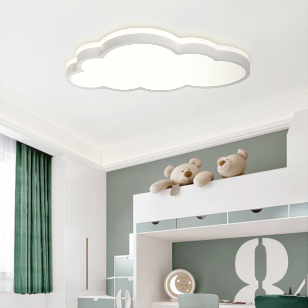 (OpenBox) LED Cloud Light Fixture Dimmable Flush Mount for Kids