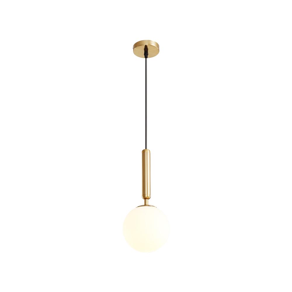 Mid-century 1-light Glass Globe Pendant Light