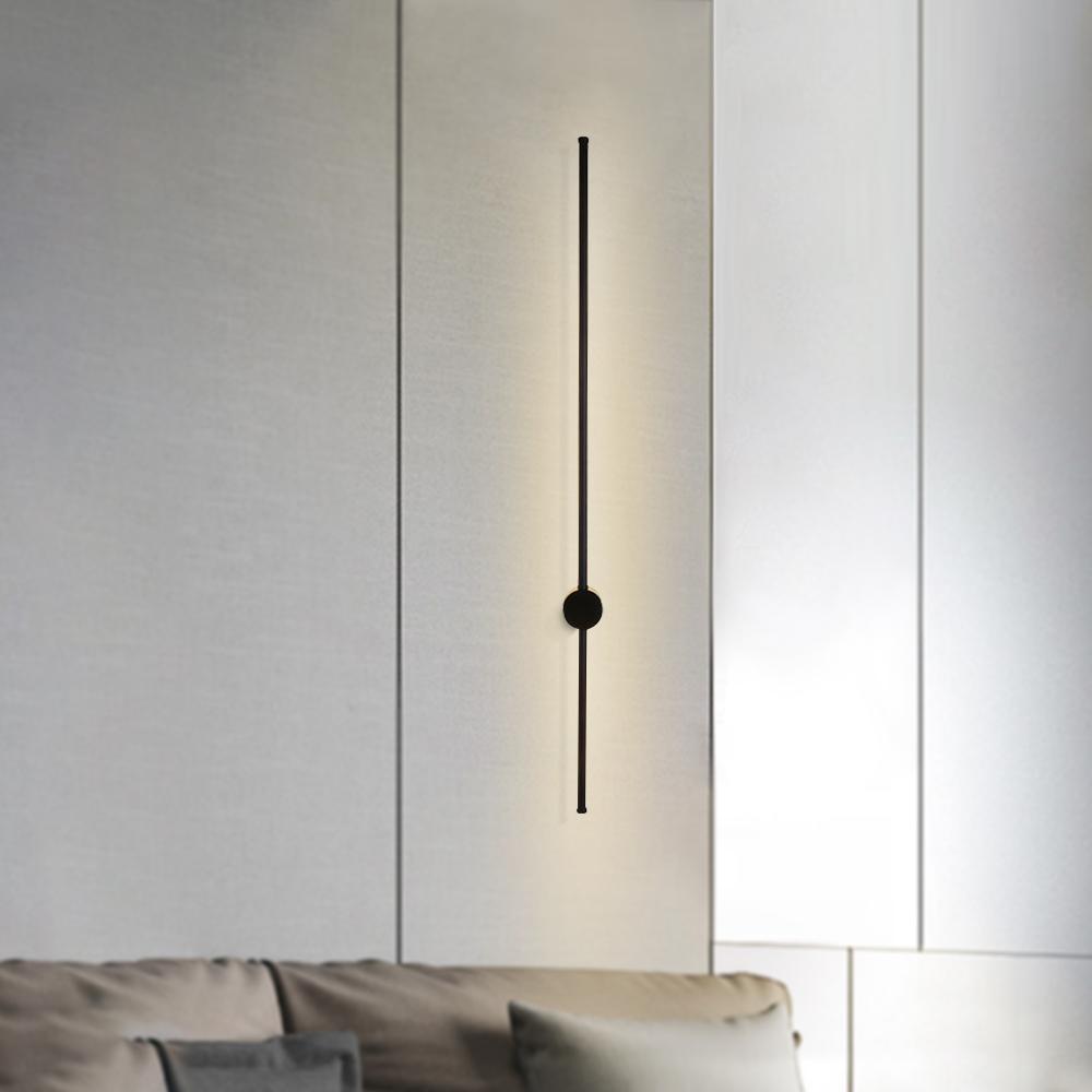 Minimalist LED Black Linear Wall Light