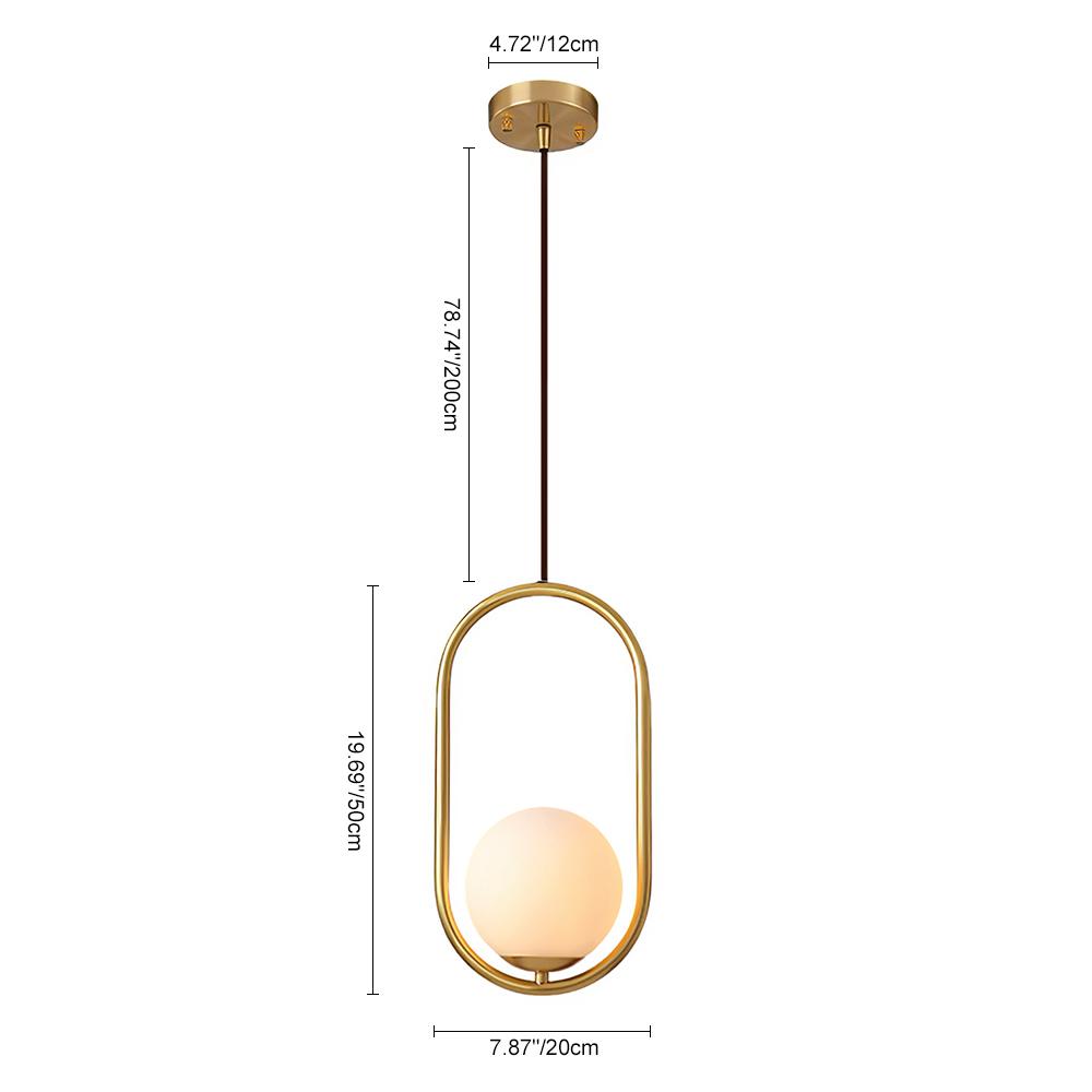 Modern 1-ring Globe Pendant Light