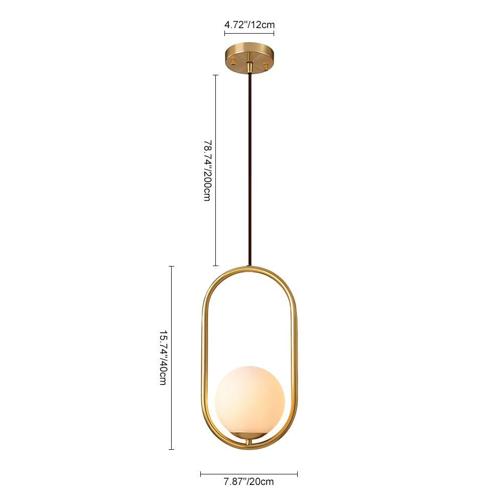 Modern 1-ring Globe Pendant Light