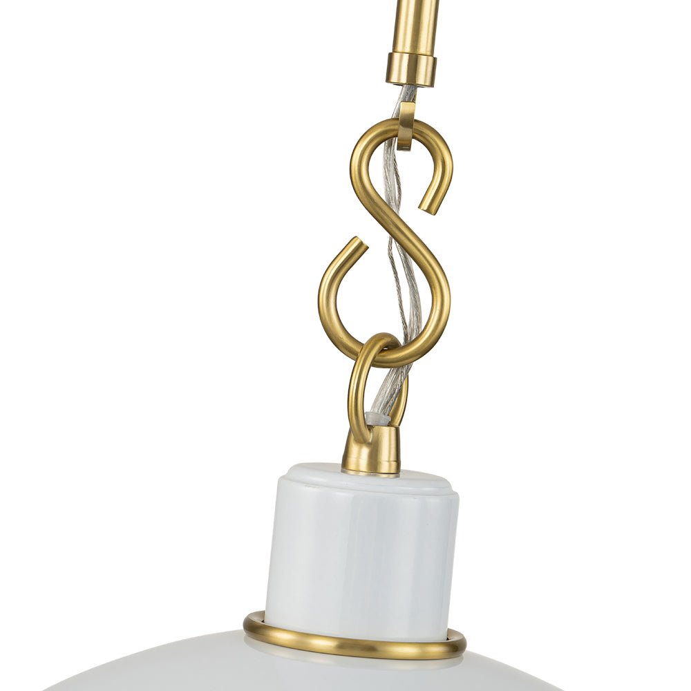 (OpenBox) 1-Light Danish Kitchen Dome Pendant Light - Black White