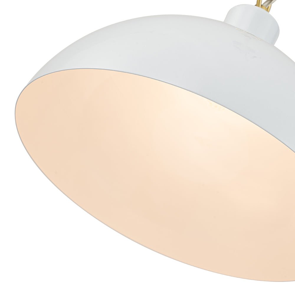 (OpenBox) 1-Light Danish Kitchen Dome Pendant Light - Black White