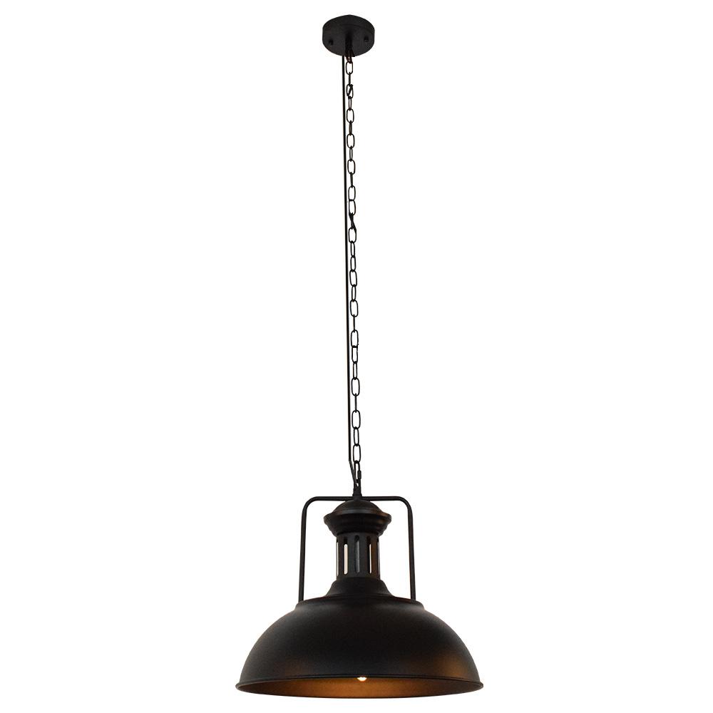 1-Light Industrial Dome Pendant Light