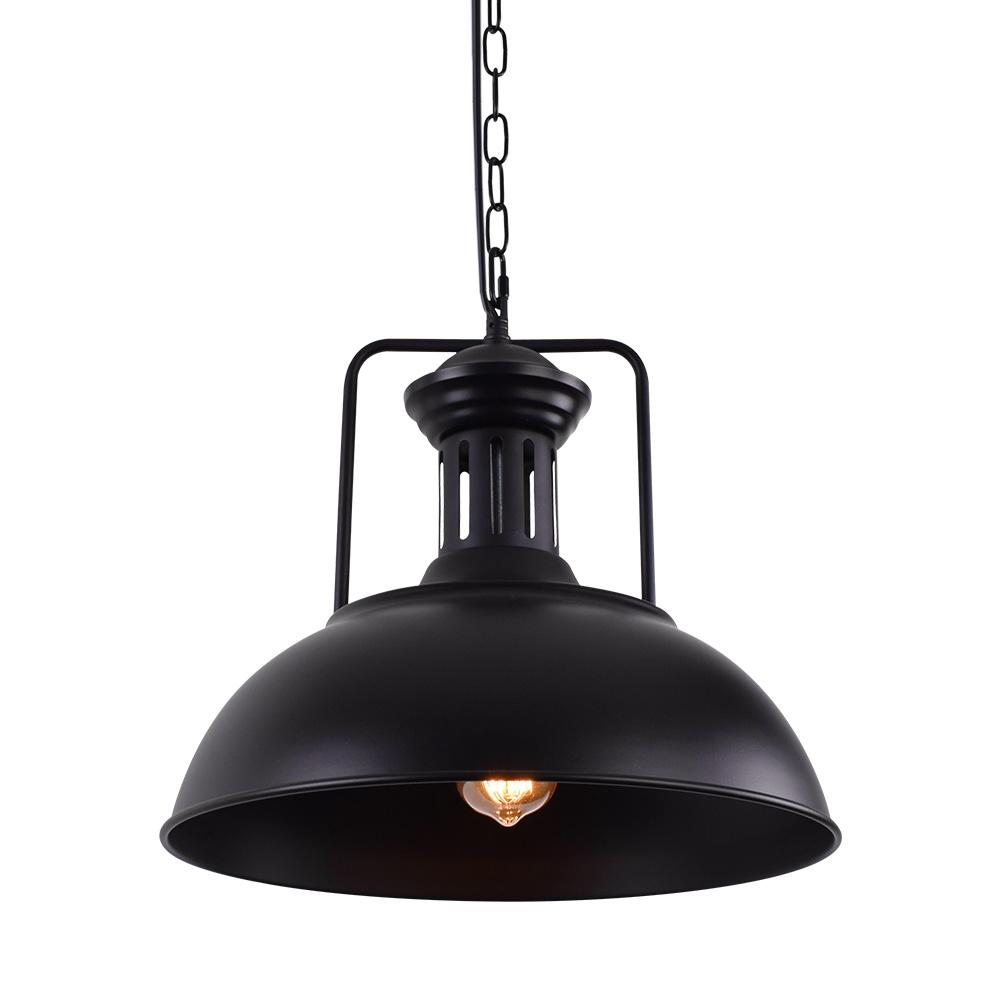 1-Light Industrial Dome Pendant Light