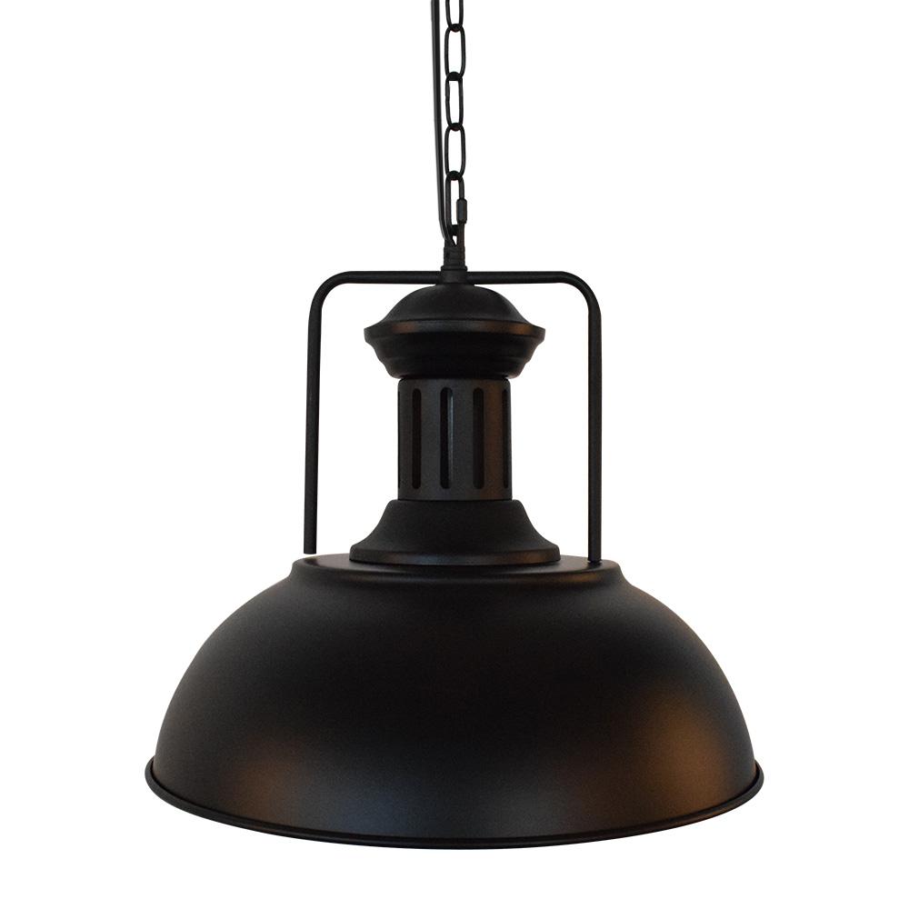 1-Light Industrial Dome Pendant Light