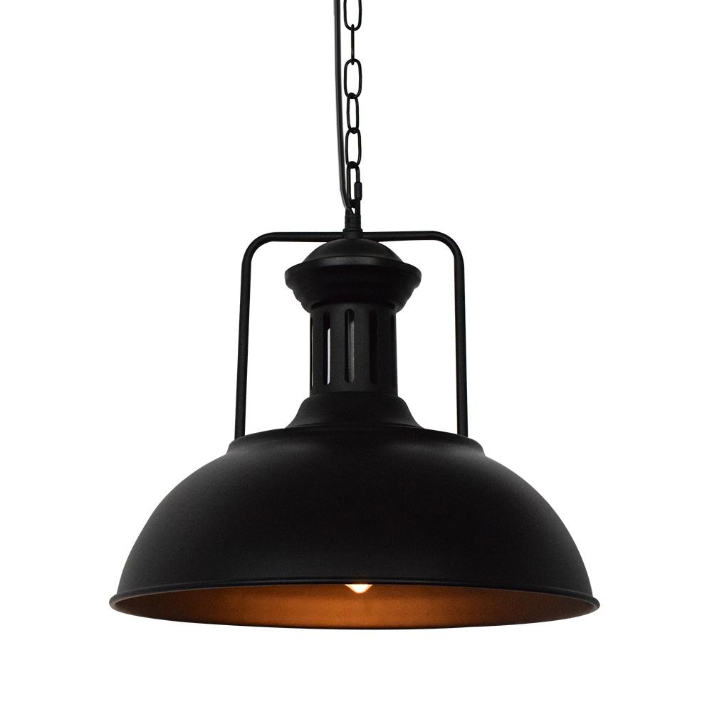 1-Light Industrial Dome Pendant Light