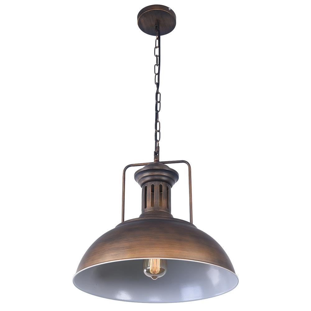 1-Light Industrial Dome Pendant Light