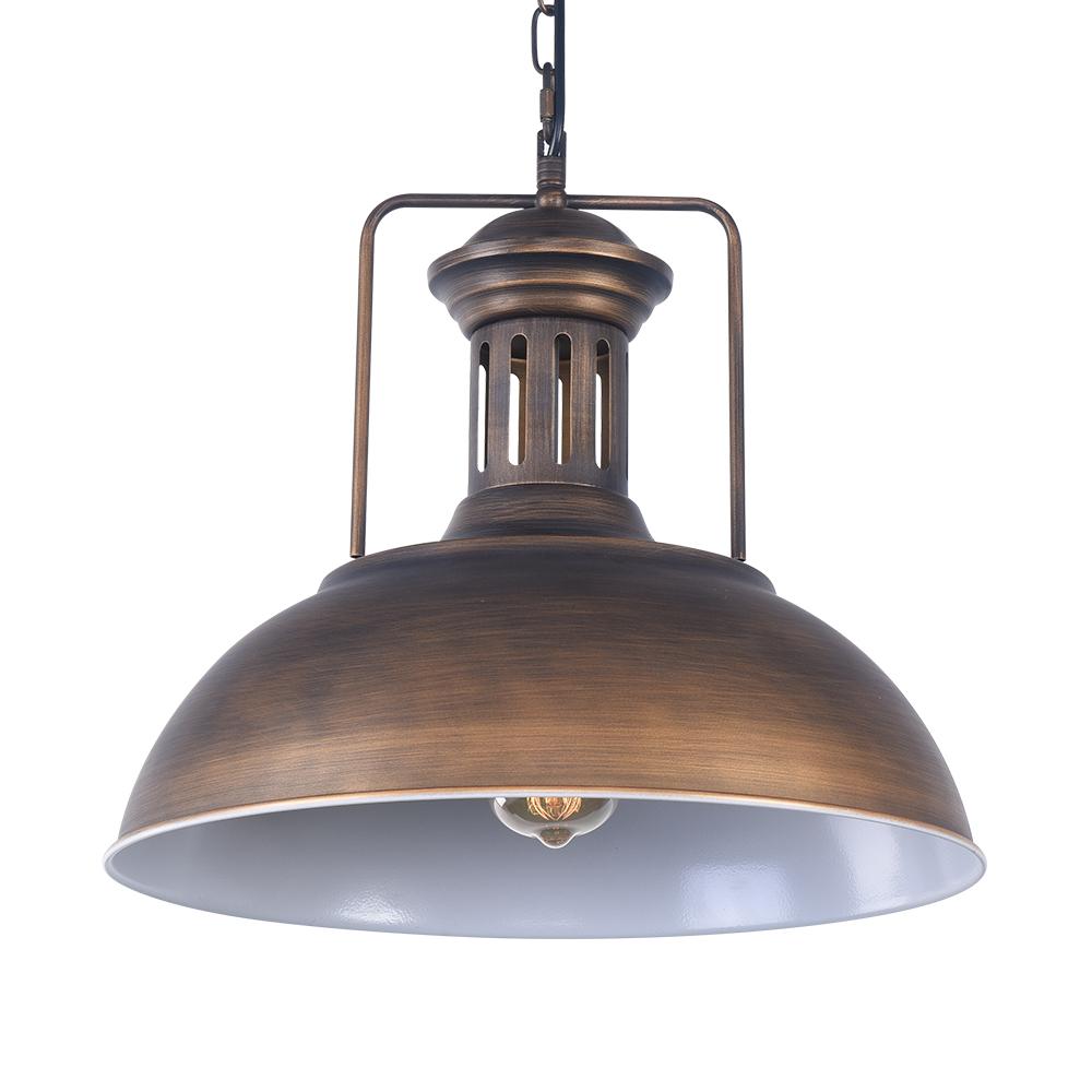 1-Light Industrial Dome Pendant Light