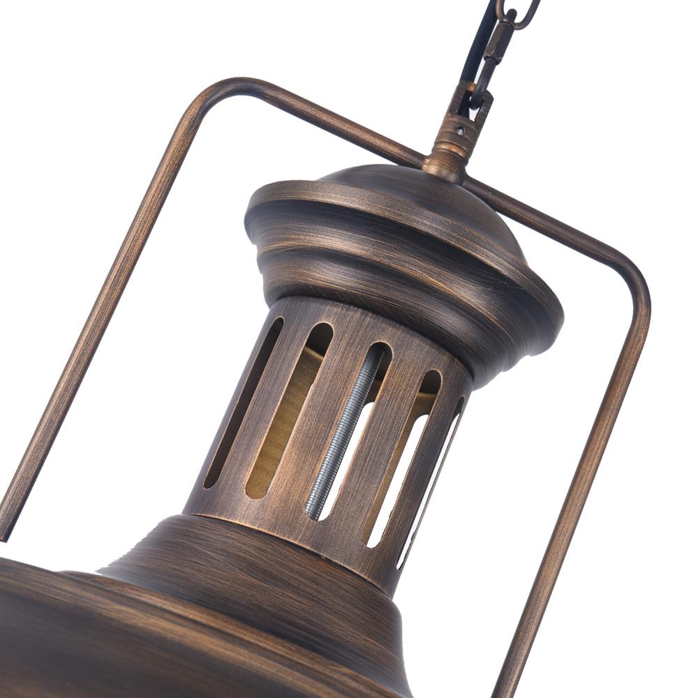 1-Light Industrial Dome Pendant Light