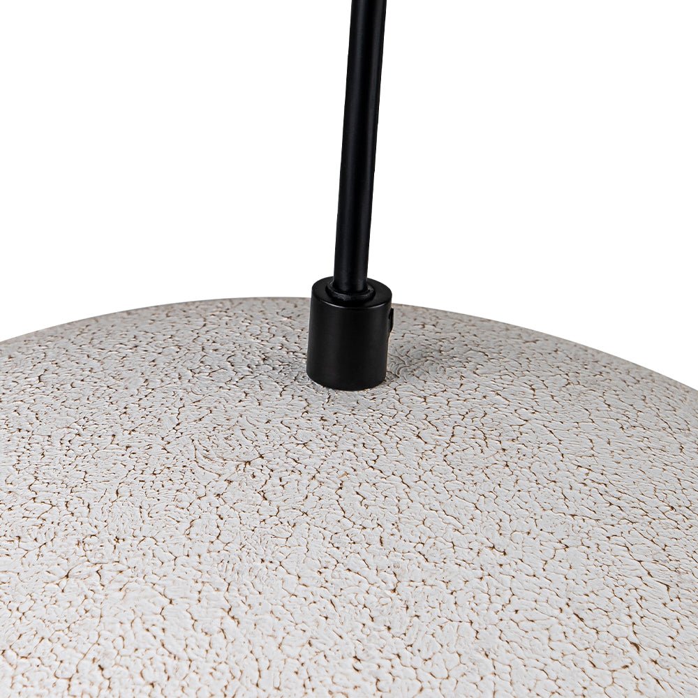 1-Light Industrial Limestone Style Metal Dome Pendant
