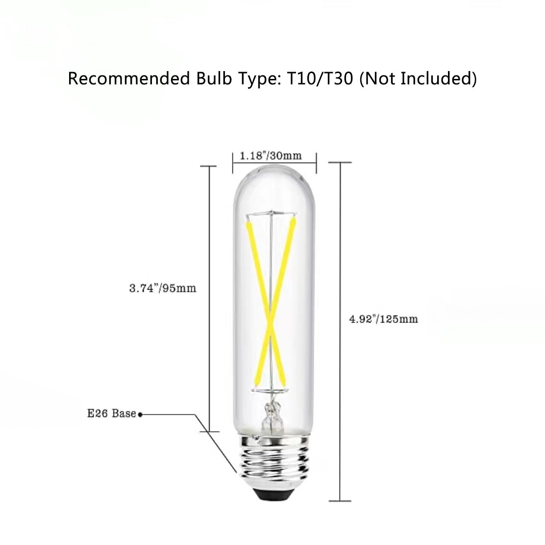 10-Light Clear Glass Bubble Linear Chandelier