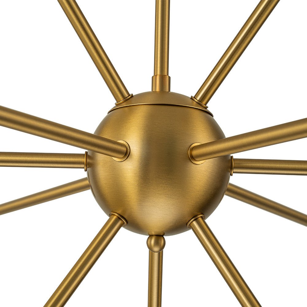 12-Light Opal Glass Globe Sputnik Chandelier