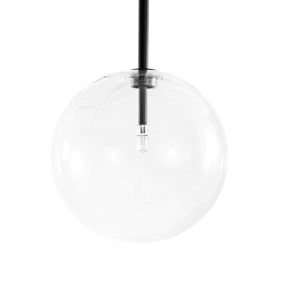 12-Light Sputnik Glass Globe Bubble Linear Island Chandelier