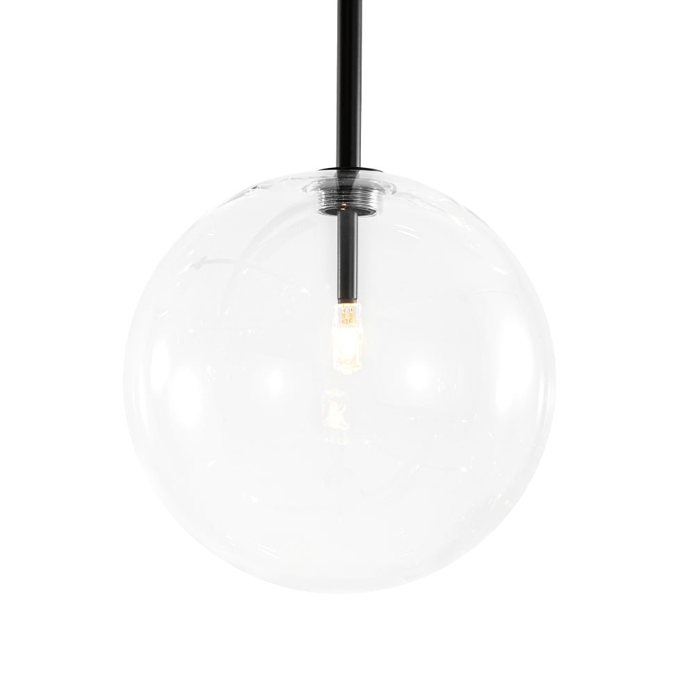 12-Light Sputnik Glass Globe Bubble Linear Island Chandelier