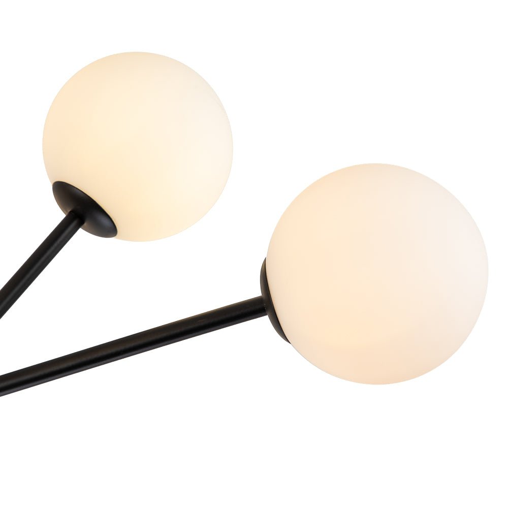 15-Light Frosted Glass Globe Branch Pendant Chandelier