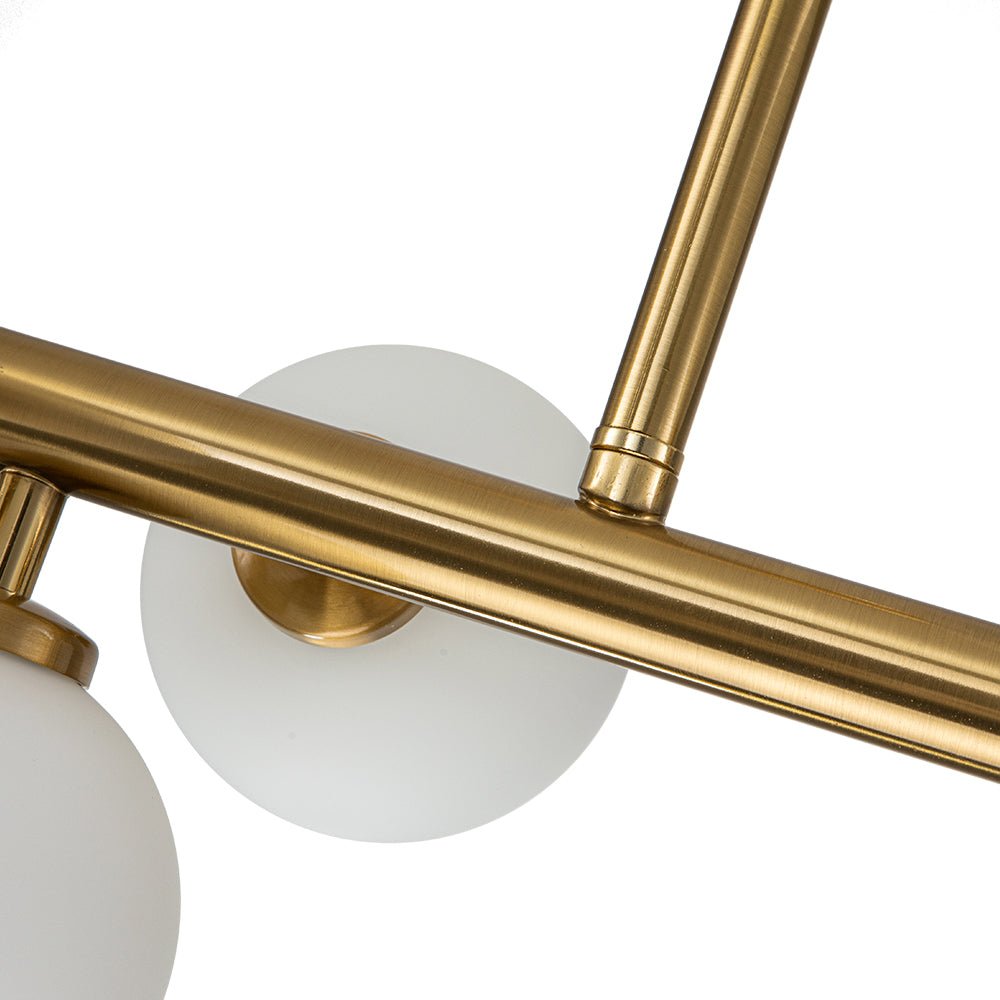 (OpenBox) 16-Light Milky White Glass Globe Linear Sputnik Chandelier