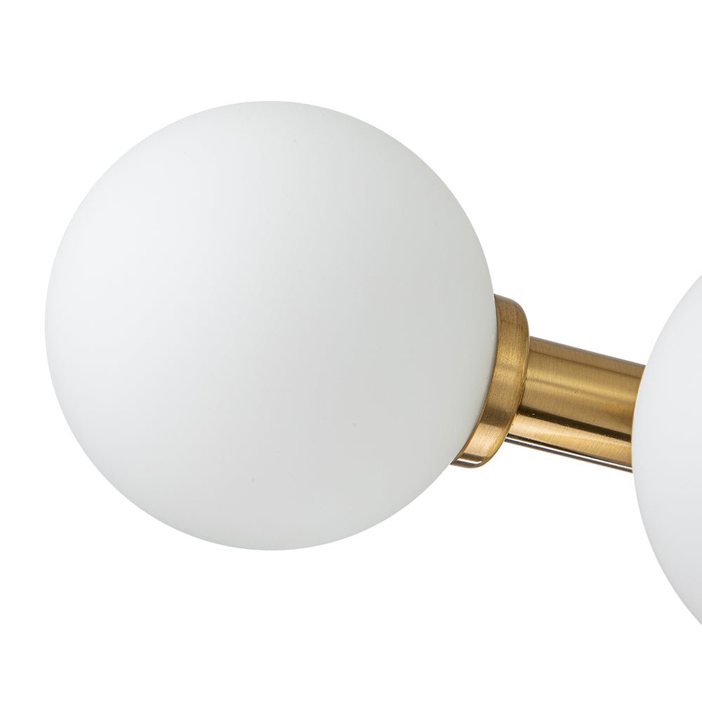 (OpenBox) 16-Light Milky White Glass Globe Linear Sputnik Chandelier