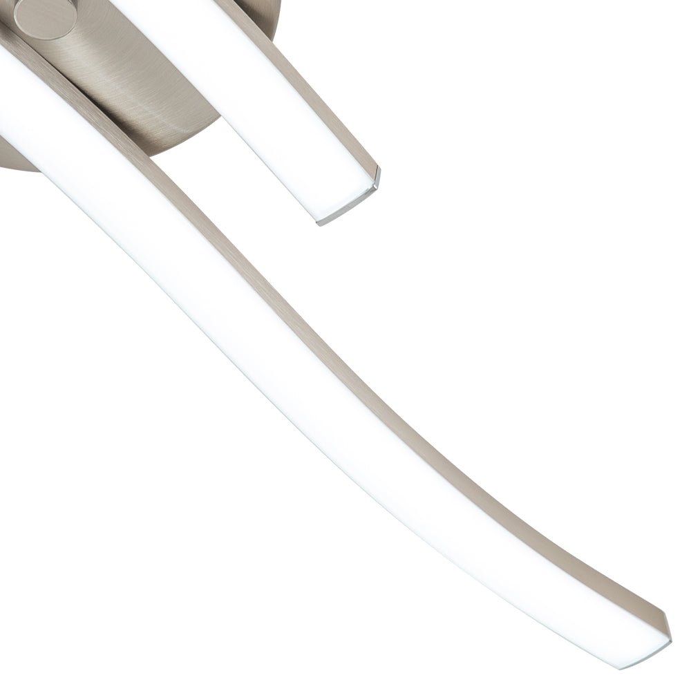 2-Light Wavy Linear Dimmable LED Flush Mount Wall Light