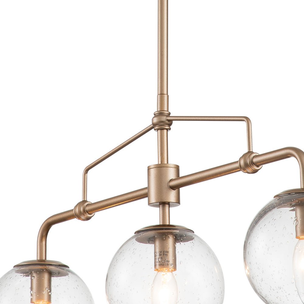 3-Light Bubble Linear Island Pendant