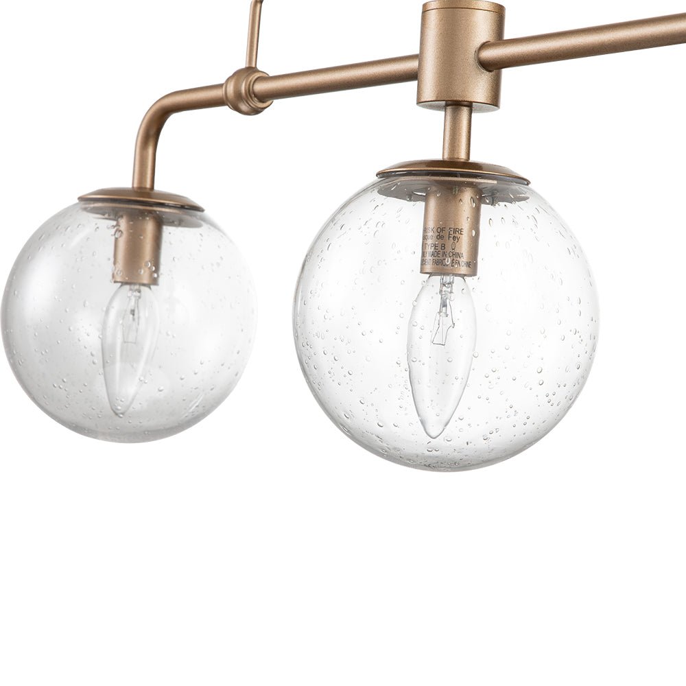 3-Light Bubble Linear Island Pendant