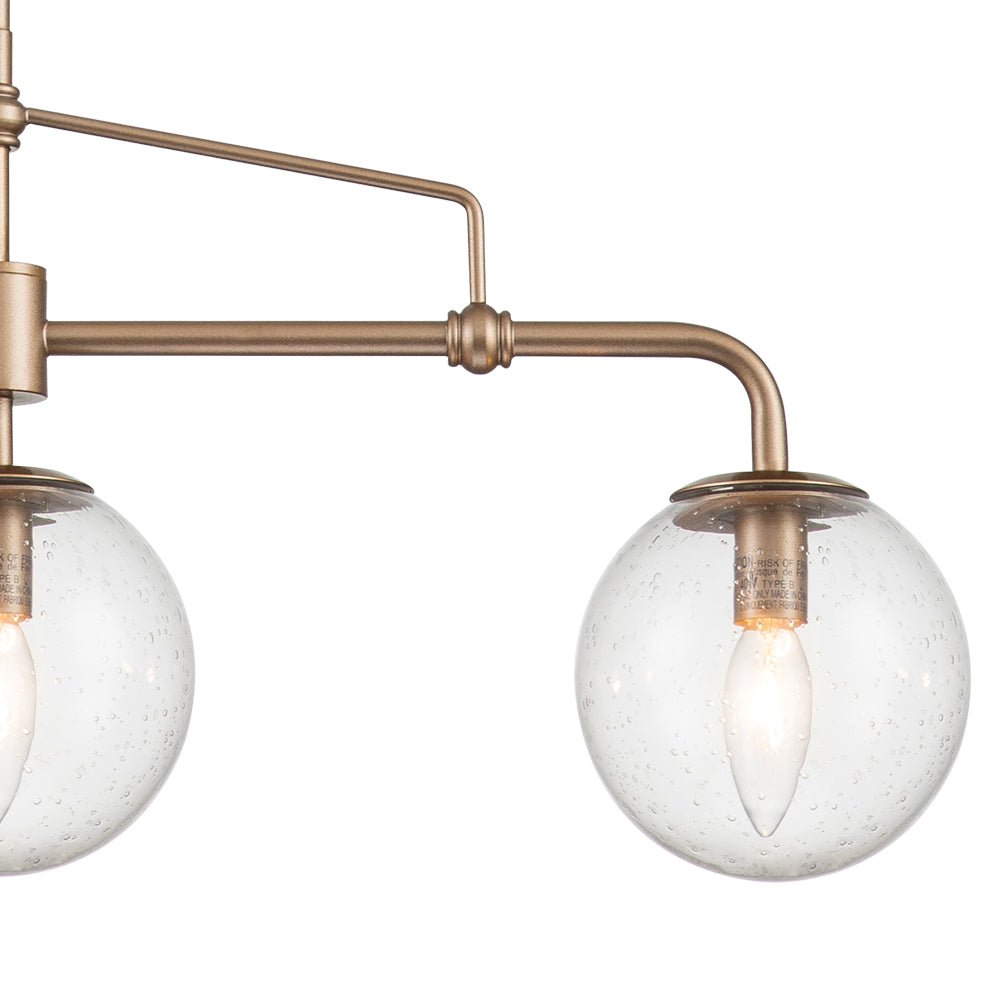 3-Light Bubble Linear Island Pendant