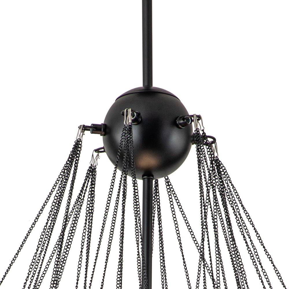 3-Light Cluster Frosted Glass Bubble Chandelier