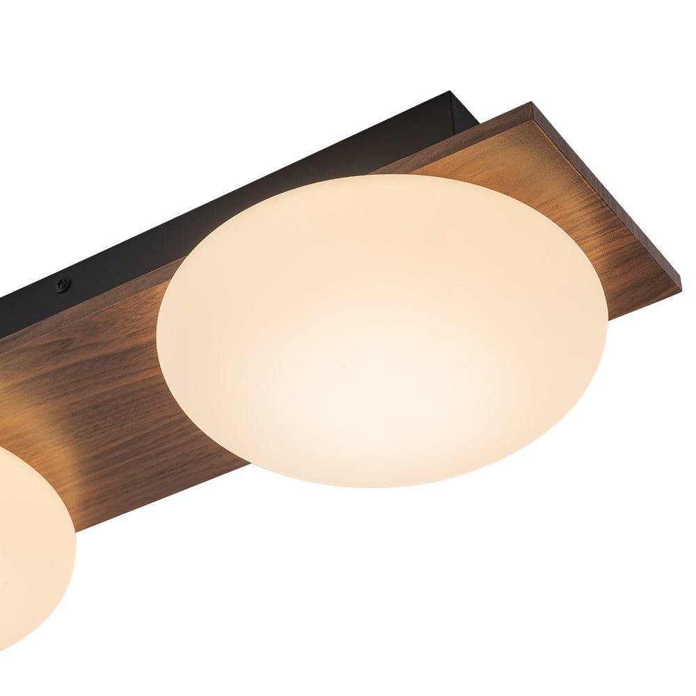 3-Light Dimmable LED Rustic Linear Flush Mount Light