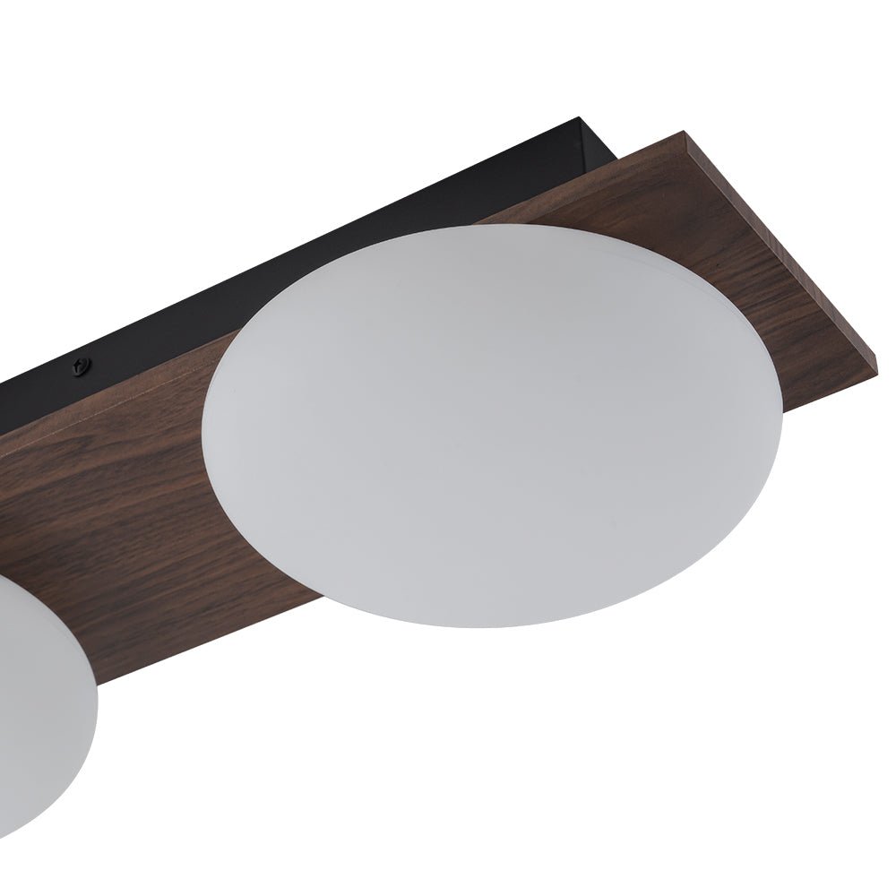 3-Light Dimmable LED Rustic Linear Flush Mount Light