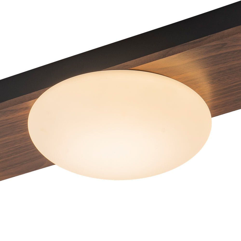3-Light Dimmable LED Rustic Linear Flush Mount Light