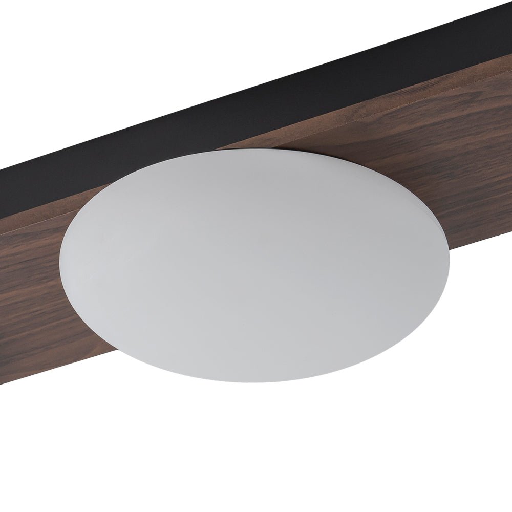 3-Light Dimmable LED Rustic Linear Flush Mount Light