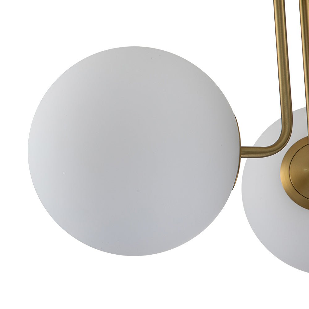 3-Light Frosted Glass Globe Ceiling Light