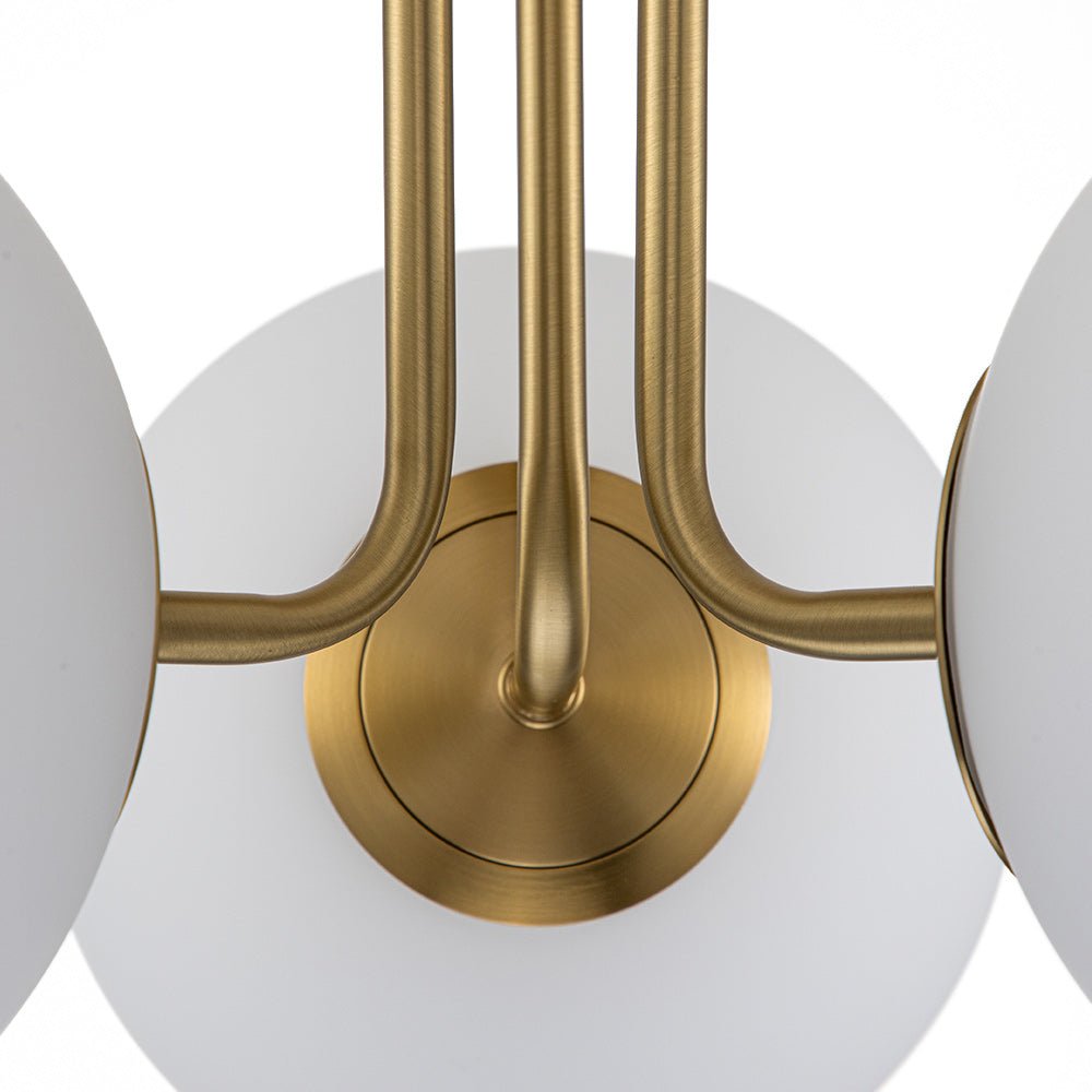 3-Light Frosted Glass Globe Ceiling Light