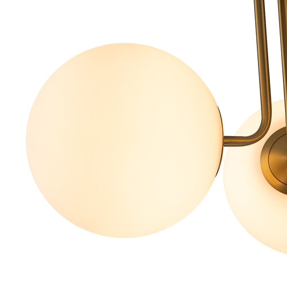 3-Light Frosted Glass Globe Ceiling Light