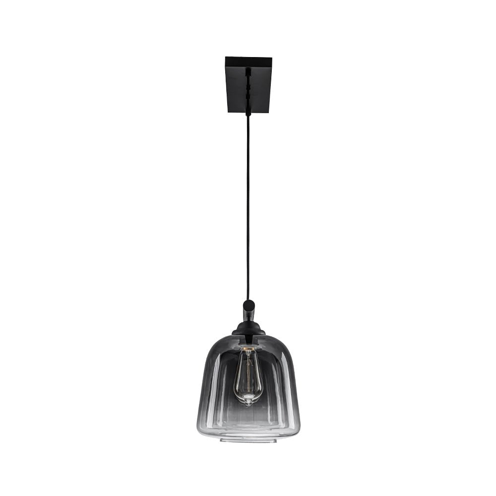 3-Light Gradual Smoked Glass Shade Linear Island Pendant