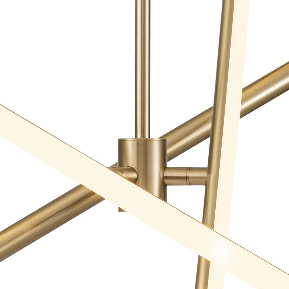 3-Light LED Tube Sputnik Chandelier