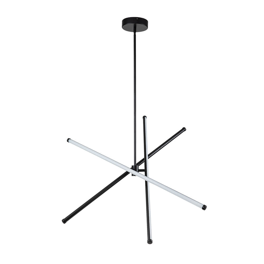 3-Light LED Tube Sputnik Chandelier