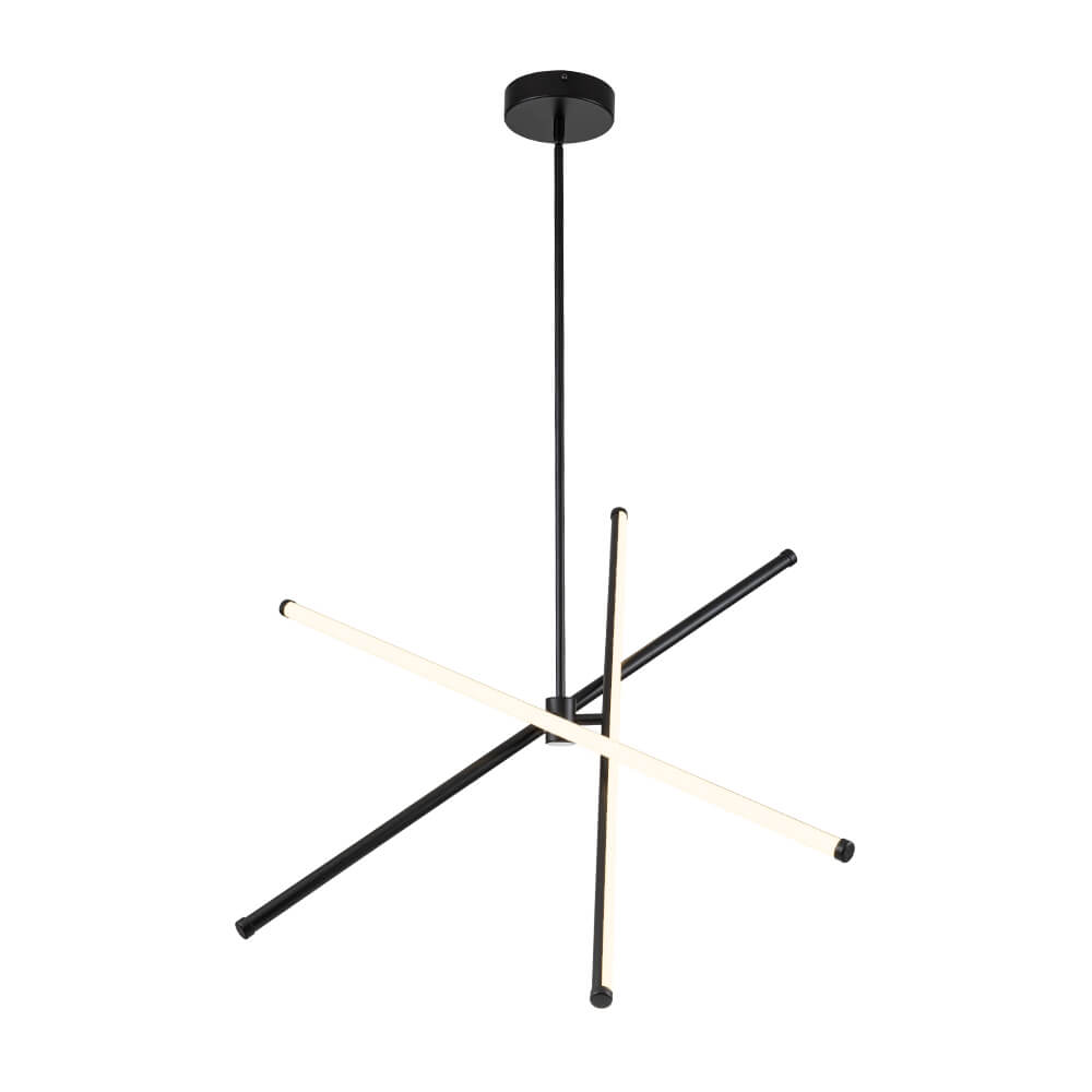 3-Light LED Tube Sputnik Chandelier