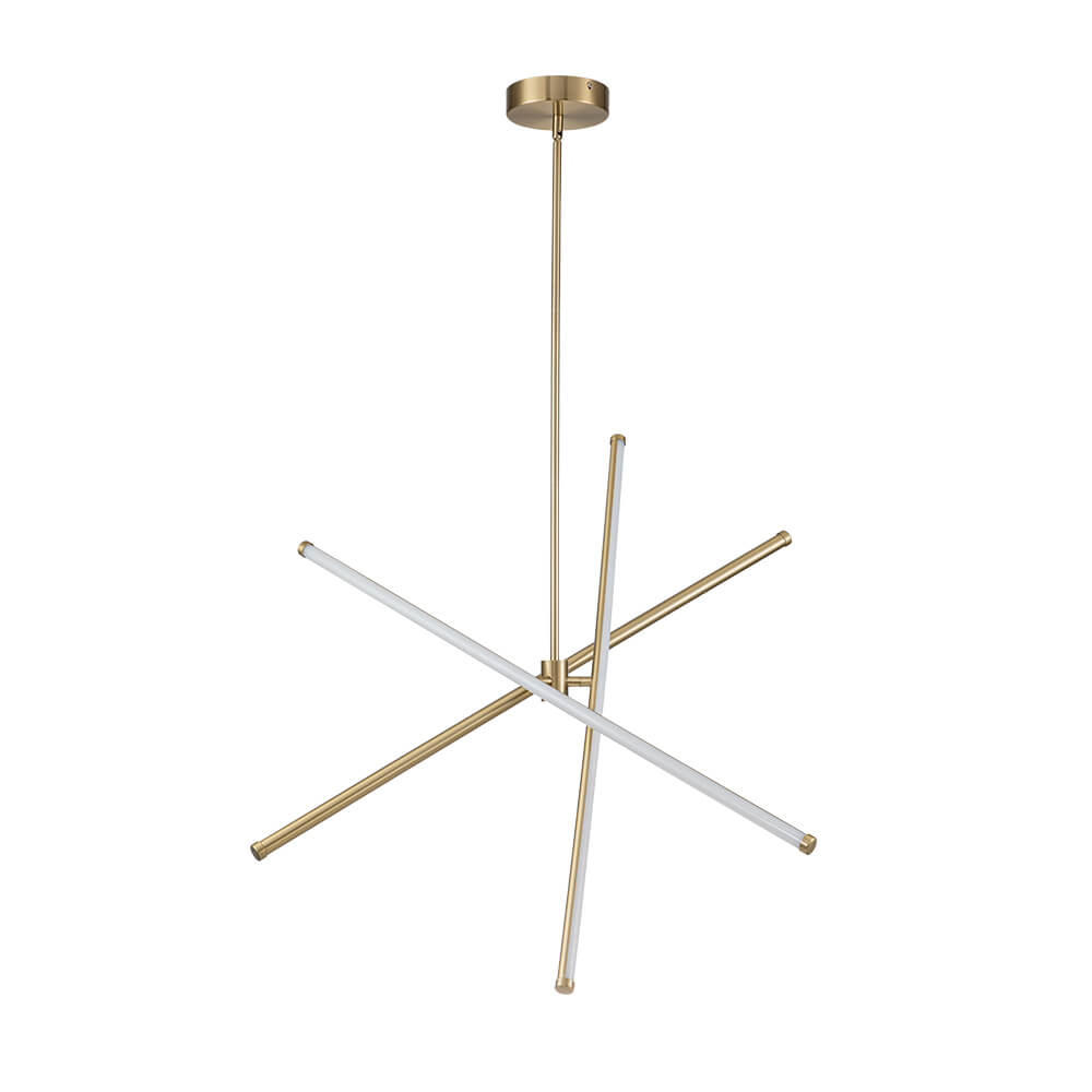 3-Light LED Tube Sputnik Chandelier
