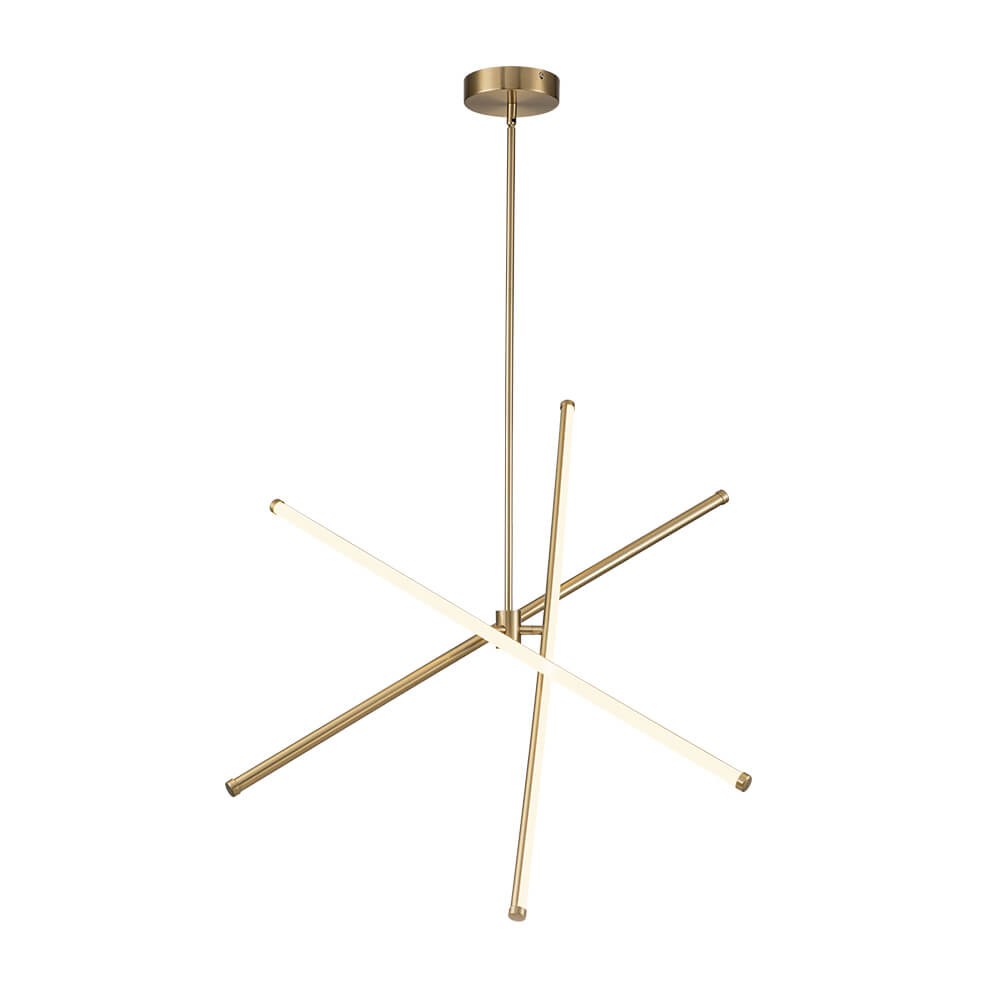 3-Light LED Tube Sputnik Chandelier
