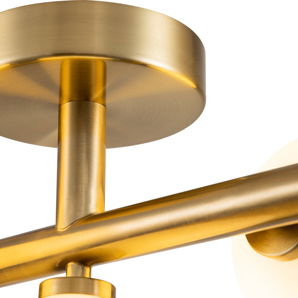 3-light Opal Glass Bubble Semi Flush Mount